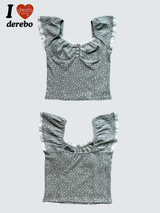 Romance Flower Shirring Sleeveless Top