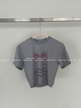 リボンキッチェンクロップショートスリーブTシャツ