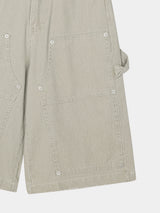 Carpenter capri cotton pants 3color