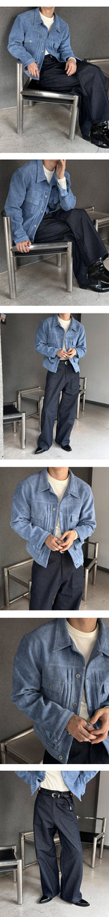 [F/W] Suede trucker jacket(4color)