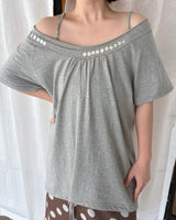 Beaded Sleeveless Top (3colors)