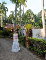 a strawberry tube top bikini