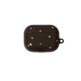 witty star rain airpods case (brown+pink)