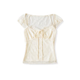 Deni Lace Ribbon Top