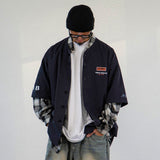 オンブレチェックシャツ (BLACK)