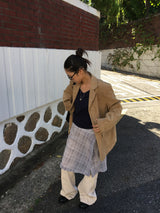 ファインウールエッセンシャルVネックニット(2color)