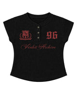 アーカイブ96 ヘンリーネック ワッフル スリムフィット Tシャツ