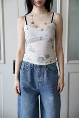 Flower Mesh Blanc Sleeveless