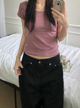 Noah Stripe U-neck T-shirt (3 colors)