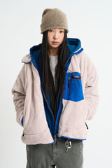 Retro deep pile fleece jacket