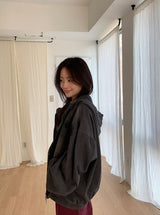 [unisex] エプフェンオーバーデニムフードジャンパー