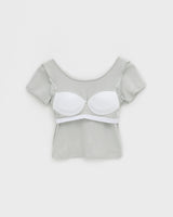 [MADE] Easy Backless Short Sleeve T-shirt With Cap