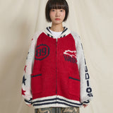 Dolphin Star Logo Zip-up Heavy Cardigan