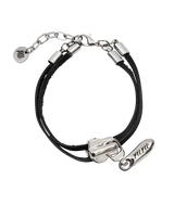 ZIPPER TIE BRACELET BLACK