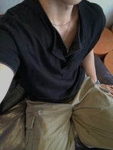 Thorpe layered henley neck short sleeve