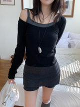Roana Layered Camisole Long Sleeve Set