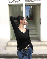 [MADE] TAS Side Slit Long Sleeve Top