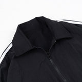 FAITH FADE Noir - Stripes Reversible Work Jacket
