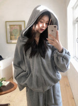 [SET] Line Fleece Hood Zip-up + Jogger Pants (3color)