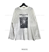グローイングプリンティングベルベット長袖Tシャツ