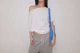 ケイシー ワンショルダー リネン 半袖 Tシャツ