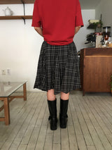 Rambo check midi skirt (2color)