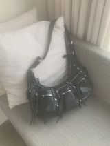 セランダーポケットタッセルショルダーバッグ (black)