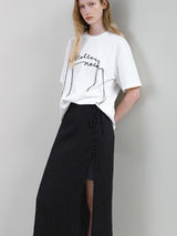 (SK-5010)ROSE RIBBON SET-UP SKIRT