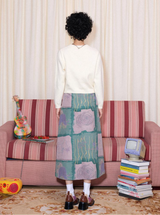 Printed vintage A-line skirt