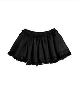 [♡MADE♡] blit ribbon top + cotton if frill sk set