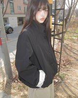 Serum High-Neck Button Field Jacket