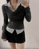 Schee Shirt Drape Knit