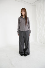rivet pocket wide pants(2colors)