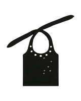Eyelet halterneck sleeveless - Black