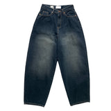 Back pocket mega denim pants