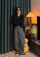 Curved Cotton Pants 5COLOR