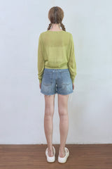 Sorbet Button Cardigan [Olive]