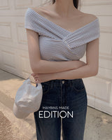 [MADE] Looming off-shoulder T-shirt