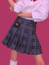 chain-bag check skirt (2color)