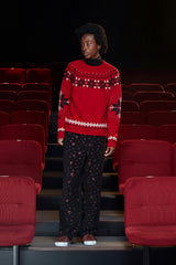 ARGYLE NORDIC KNIT / RED
