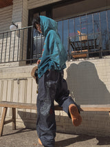 Qoo Back Painting Denim Pants