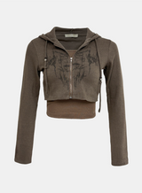 Sydney Cropped Hooded Zip-Up & Sleeveless Set
