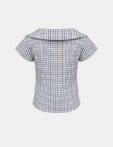 Check Sailor Ribbon Shirt
