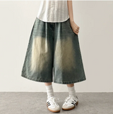 Meli Pintuck Denim Bermuda Shorts [Short & Long Selection*]