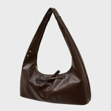 Artificial Leather Ribbon Hobo Bag
