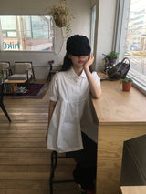 Shirred Collar Blouse