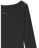 [mnem] alter snap boatneck tee (black)
