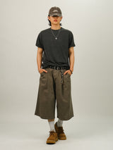 SE Cation Deep Pin-tuck Bermuda Pants