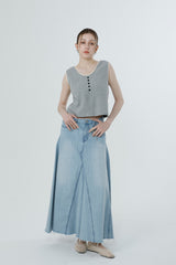 FULL DENIM LONG SKIRT_LIGHT BLUE