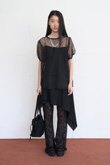Organza Puff Top (Black)